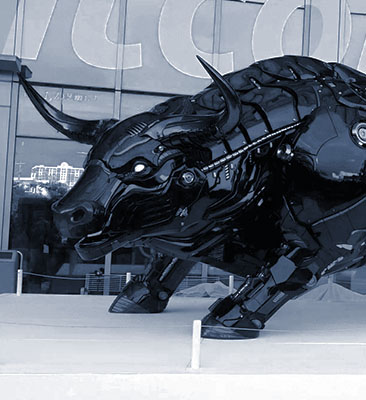 mechanical bull statue