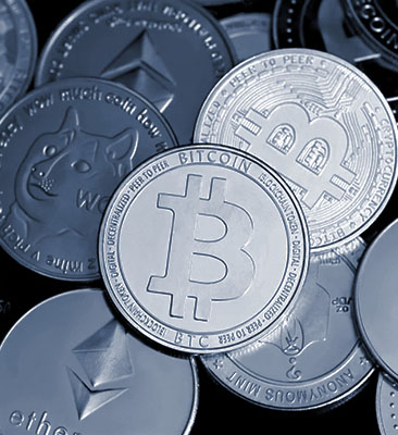 BTC bitcoin, ethereum and meme coins